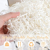 2 Lb Crinkle Cut Paper Shred Filler, White Crinkle Paper Basket Filler Shredded For Gift Box Paper Shreds Stuffing Filling For Baby Shower Birthday Wedding