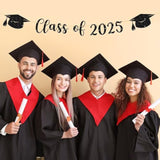 Graduation Decorations 2025-10 Ft Class Of 2025 Banner, Black Graduate Banner, Happy Grad Supplies, Graduation Party Decorations For Middle School, High School, College