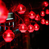 Lanterns String Lights,26.2Ft/8M 40 Led Red Lanterns String Lights Battery Operated Fairy String Lights For Wedding, Chi
