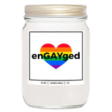 You Nique Designs Engayged Candle 8Oz - Gay Engagement Gifts For Gay Couples Men Lesbian - Engagement Surprise For Lesbian Couples - Gay Couple Gifts - Lesbian Bachelor Party (Lavender & Vanilla)