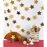 Gold Glitte Star Garland Reflective Paper Party Streamers Twinkle Star Banner Backdrop For Wedding Baby Shower Nursery Graduation Party Decoration Supplies, 3" In Diameter, 20 Feet In Total