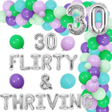 30 Flirty And Thriving Birthday Decoration 30 Flirty & Thriving Balloon Banner 30Th Balloon Garland Kit Flirty Thirty Birthday Decors Dirty Happy 30Th Birthday Supplies