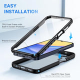 Designed For Galaxy A15 5G Phone Case, Full Body Shockproof Cover, With Builtin Screen Protector Slim Fit Protective Case For Samsung Galaxy A15, Black