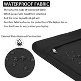 Voova Laptop Bag Case 17 17.3 Inch with Shoulder Strap & Handle, Waterproof Computer Sleeve Cover Compatible with 17-18” MacBook HP Acer Asus Dell Lenovo, Slim Briefcase for Men Women, Black