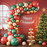 60pcs Christmas Balloons Red Green Pink Snowflake Confetti 12 Inch Party Supplies