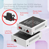 Poe Gigabit Ethernet Injector For Starlink, 150W, 48-57V/3A, With Surge Protection, Compatible With Gen3, 10/100/1000M Network Speed
