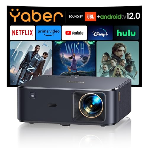 Projector 4K With Google Tv, K2S Wifi 6 Bluetooth Projector, Sound By Jbl, Dolby Audio, Auto Focus & Keystone,Native 1080P 4K Supported Outdoor Movie Projector With Netflix 7000+ Apps