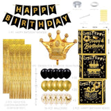 Gold Birthday Party Decorations Kit For Men,3Pcs Birthday Decorations For Men Boys Black And Gold Balloon Boxes Birthday Party Favors