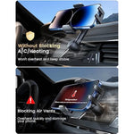 Phone Holders For Your Car: [Never Blocking] Air Vent Cell Phones Mount For Iphone & Samsung Android Smartphone [Thick Cases Friendly] Hands-Free Auto Mobile Phone Stand