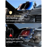 Phone Holders For Your Car: [Never Blocking] Air Vent Cell Phones Mount For Iphone & Samsung Android Smartphone [Thick Cases Friendly] Hands-Free Auto Mobile Phone Stand