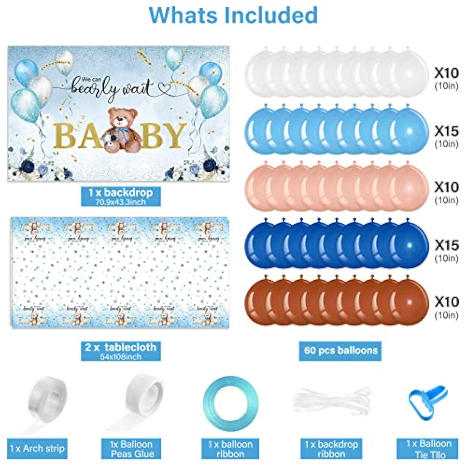 67 Pieces Bear Baby Shower Decorations Bearly Wait Bear Baby Shower Ta