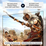 Displayport 1.4 Cable 10Ft, 32.4 Gbps Displayport Cable 1.4 Support [8K@60Hz,