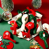 45 Pcs Christmas Balloons, 12 Inch Christmas Latex Bulk Red Green And White Xmas Tree Santa Party Balloons For Birthday Party Decorations Holiday Xmas Party Favors