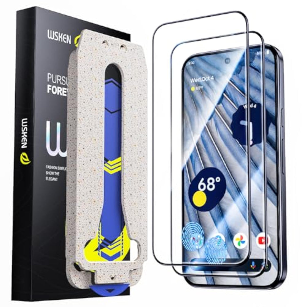 2-Pack Google Pixel 9 Pro XL Tempered Glass Screen Protector Bubble-Free