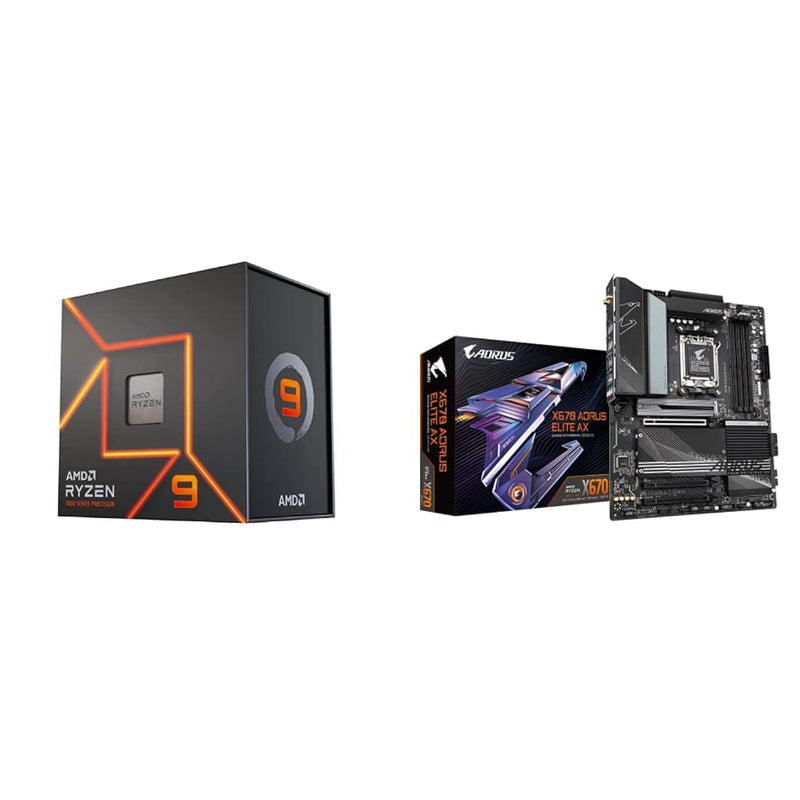 AMD Ryzen 9 7900X + GIGABYTE X670 AORUS ELITE AX Motherboard