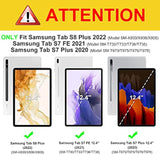 Clear Back Case For 12.4" Samsung Galaxy Tab S8 Plus 2022/S7 Fe 2021/S7 Plus 2