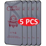 Matte Privacy [5 Pack] Ceramic Screen Protectors For Google Pixel 8 - Durable Flexible Shockproof Protection Film