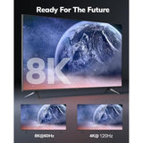 Mini Hdmi To Hdmi Cable 10Ft, High Speed 8K@60Hz 4K@120Hz Hdmi 2.1 Cord, Compa