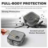 Nothing Ear 3 Wireless Earbuds Double Security Lock Protective Case Cover with Key Ring and Cleaning Kit, Anti-Scratch Shockproof Clear TPU Compatible with Nothing Ear 3 Earbuds