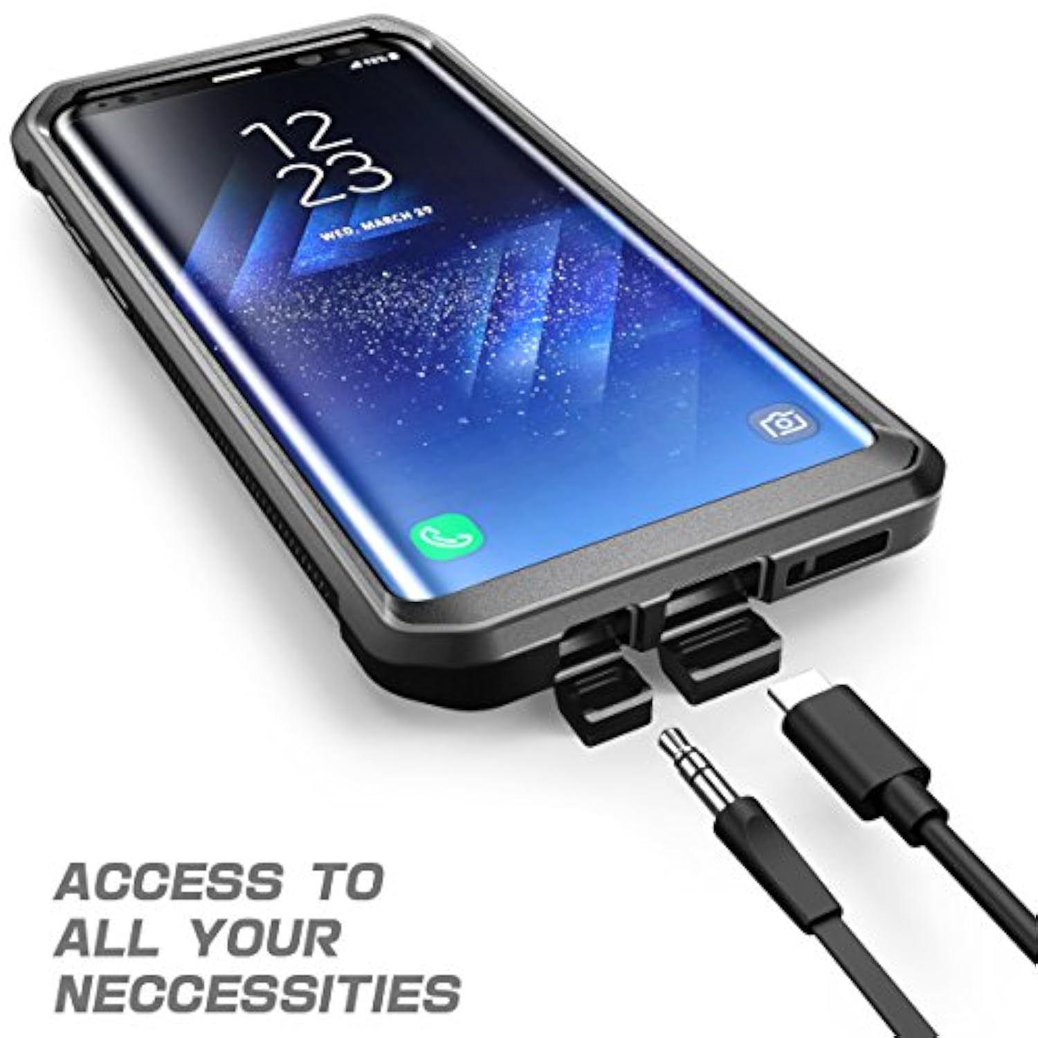 SUPCASE Unicorn Beetle PRO Series Phone Case for Samsung Galaxy S8, Full-Body Rugged Protective Case for Galaxy S8 2017 (Black)