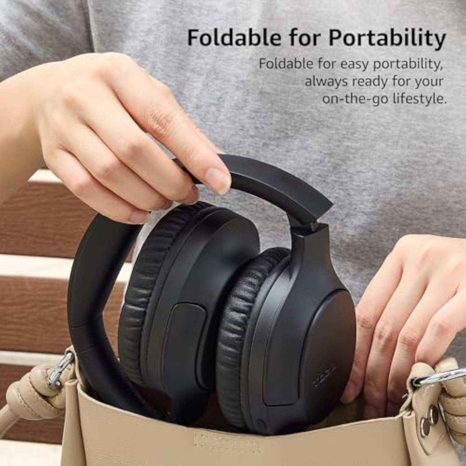 Bluetooth 5.4 Over-Ear Headphones, 70H Playback, Deep Bass Sound
