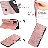 For Iphone 16 Pro Max Wallet Case, Flip Folio Cover With Stand Feature For Women Men, Pu Leather Phone Case Fit For Iphone 16 Pro Max 6.9'' [Rose Gold-Butterfly]