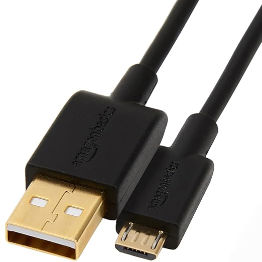 USB A to Micro USB Charging Cable 6FT 480Mbps Data Transfer Gold Plated Fast Charger Cord for Android Phones Tablets Black