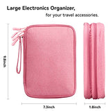 Cable Organizer Bag, Large Charger Cord Travel Case For Electronics & Tech Accessories (Large, Light Grey)