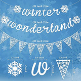 3 Pack Winter Wonderland Snowflake Banner Garland,White