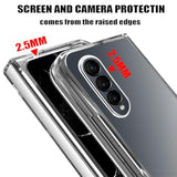 Clear Case with Screen Protector for Samsung Galaxy Z Fold 4, Slim Fit Hard PC Anti Yellowing Anti-Scratches Protective Phone Case Cover, Transparent