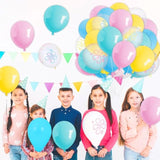 60 Pcs SpongeBob Cartoon Balloons Pink, Blue & Yellow Latex for Parties & Showers