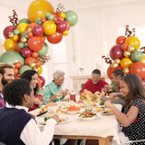 139Pcs Fall Balloon Arch Kit Orange Maroon Green Yellow Gold for Thanksgiving Party