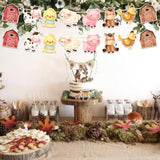 Farm Baby Shower Banner, Farm Animals Party Decorations, Welcome Baby Banners Party Supplies For Boys Girls, Horse Cow Pig Chicken Birthday Party Decor