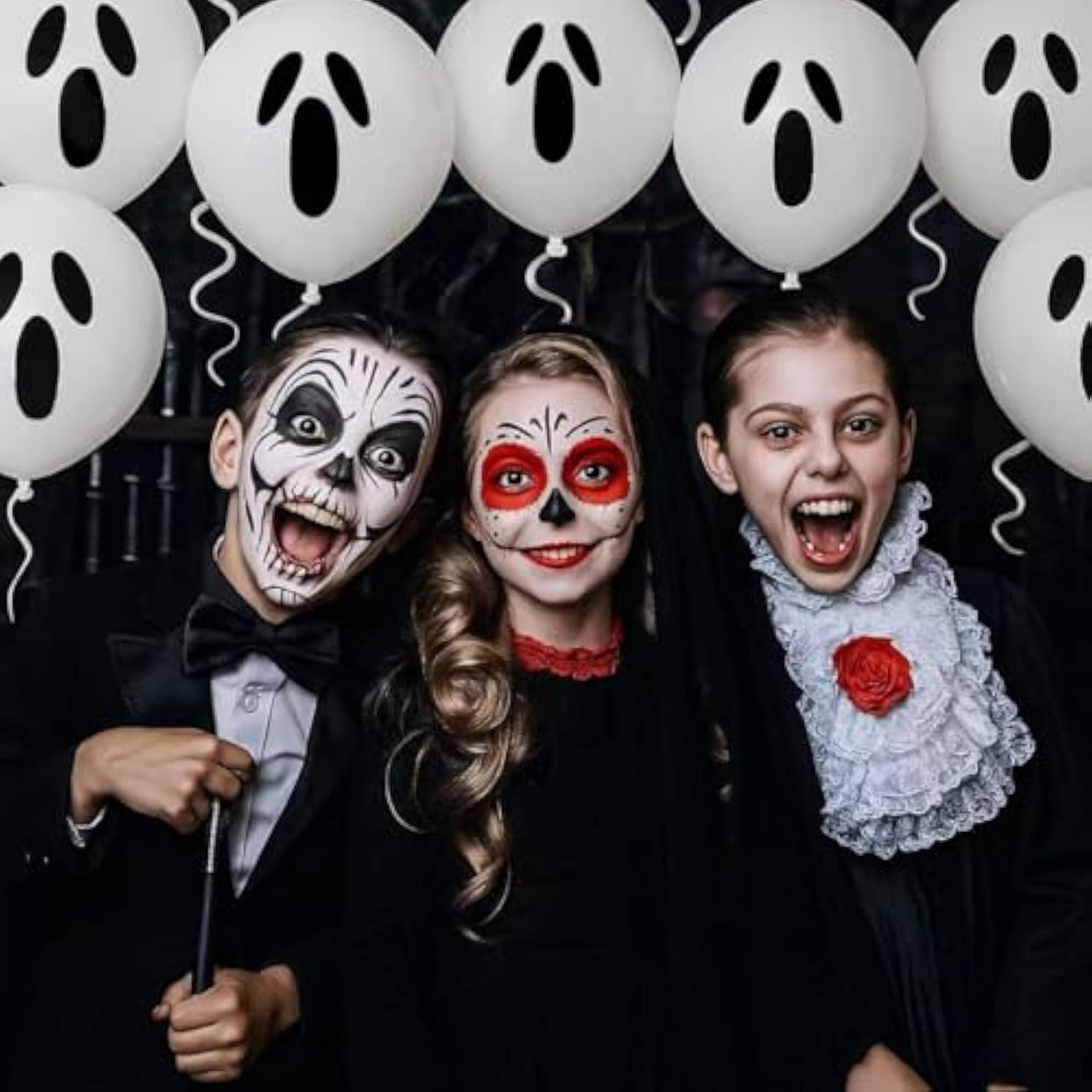 Halloween White Ghost Balloons 12 Inch Confetti Latex Party Decorations Scary Horror Theme