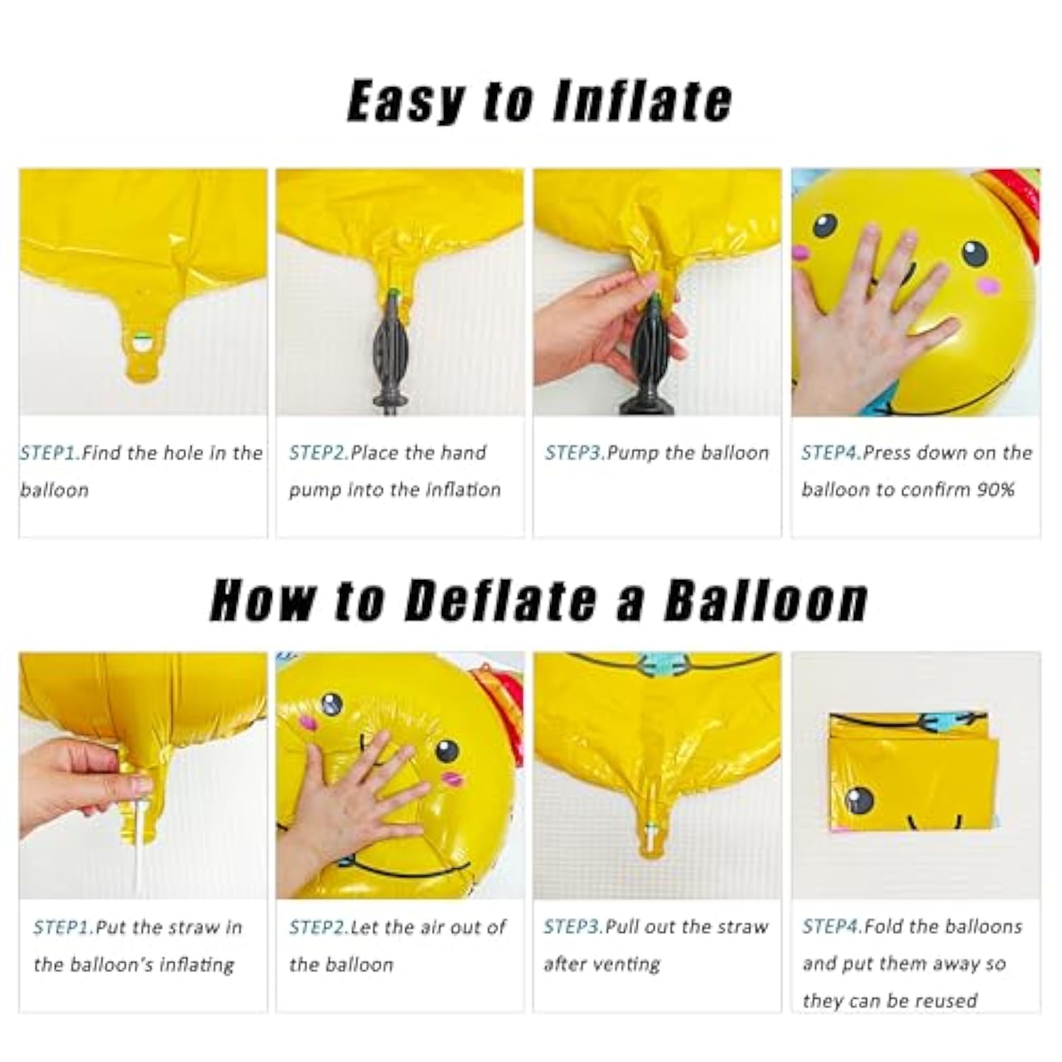 Cute Smiling Foil Balloon Sunshine Smiley Face Party Decorations Happy Birthday Message Bubble Decoration Gift Hat Holding Cake Birthday Party Background Layout Decoration Baby Shower Supplies