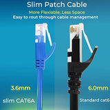 Patch Cables Cat6A 0.5Ft (10 Pack) Slim, Cat6A Ethernet Patch Cable 10G Suppor