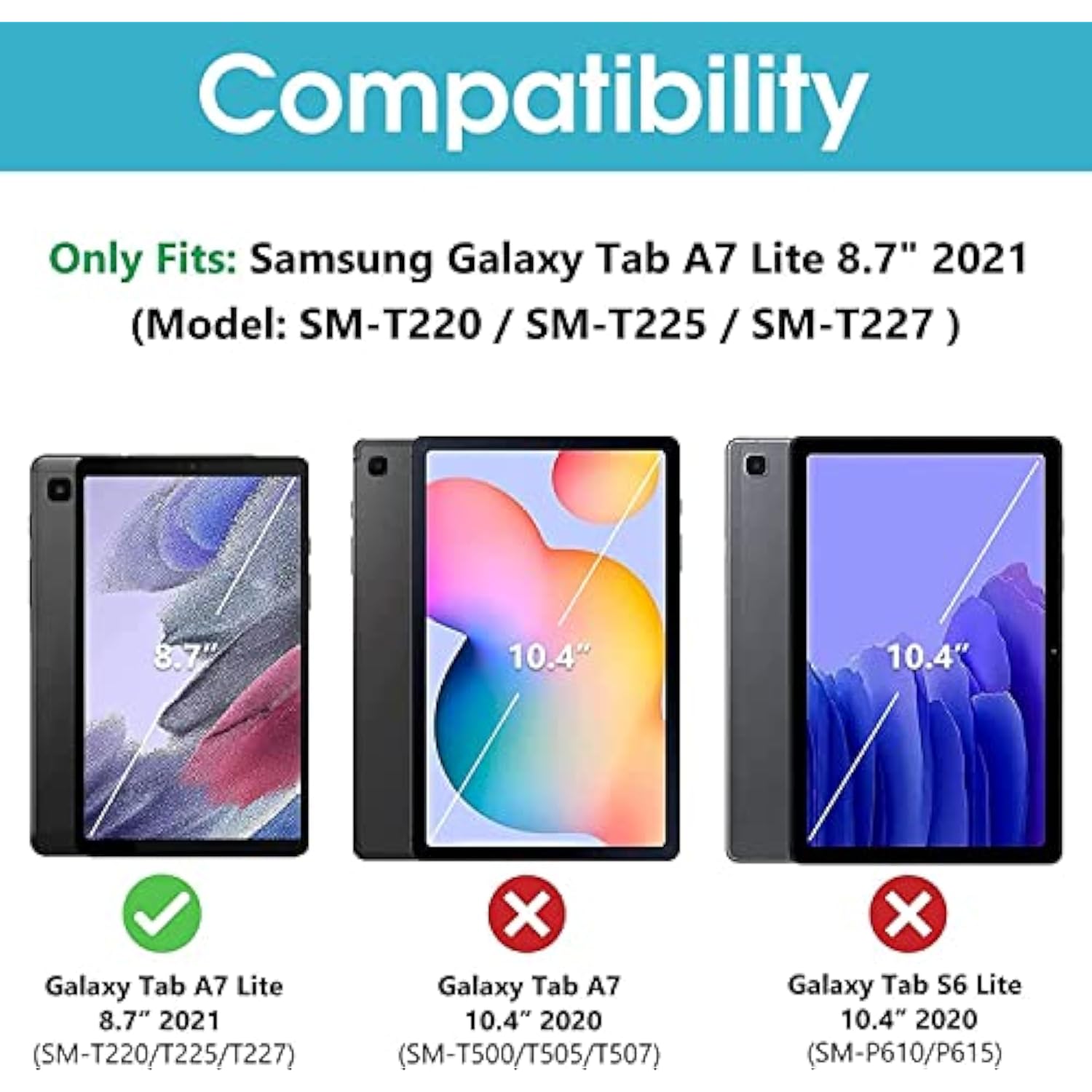 ProCase Cover for Galaxy Tab A7 Lite 8.7 Inch 2021 Case SM-T220 SM-T225 SM-T22