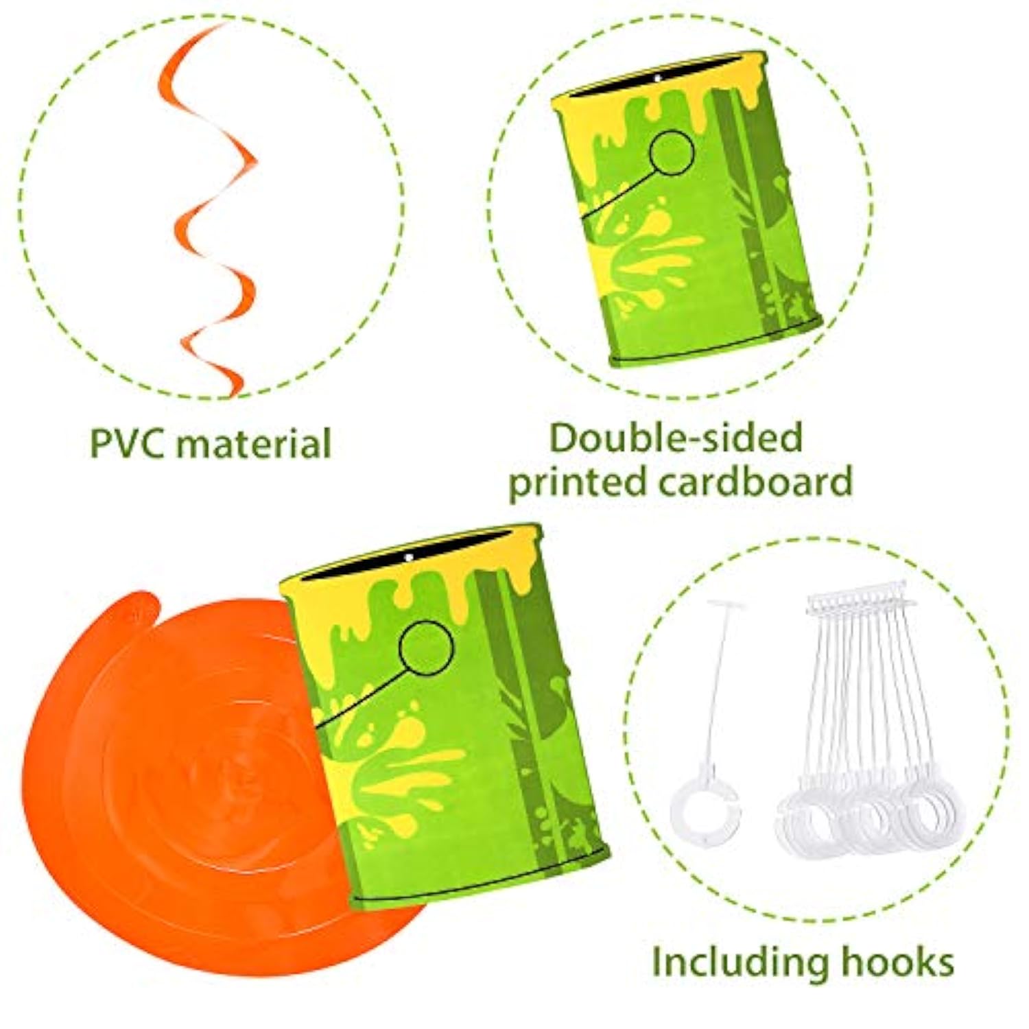 25 Pieces Art Painting Party Decorations Includes 1 Happy Birthday Banner 12 Painting Birthday Card And 12 Art Hanging Swirl For Party Supplies