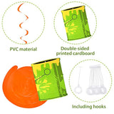 25 Pieces Art Painting Party Decorations Includes 1 Happy Birthday Banner 12 Painting Birthday Card And 12 Art Hanging Swirl For Party Supplies