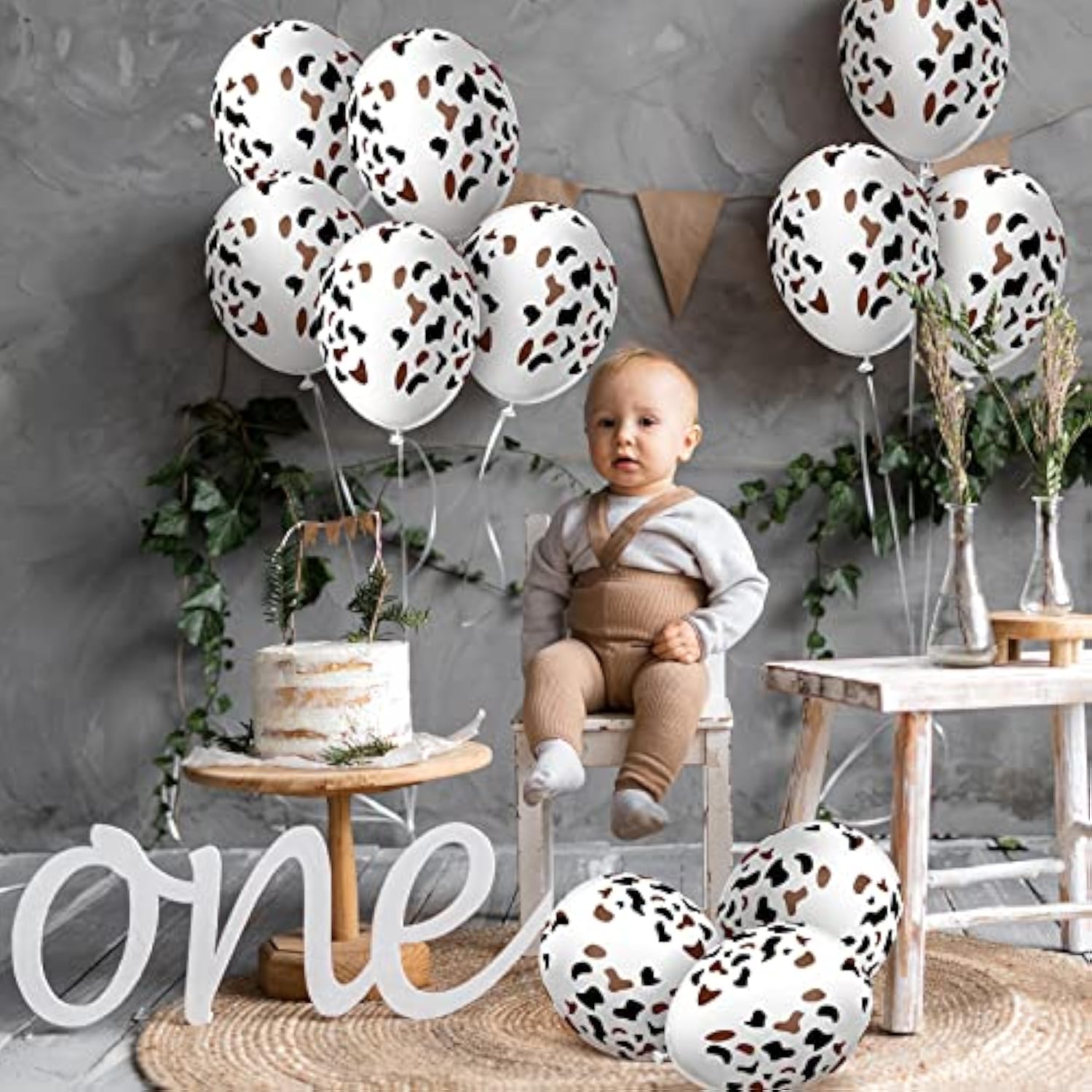 50 Pcs Cow Balloons Latex Funny Print Cow Farm Balloons For Wedding Birthday Party Supplies Decorations