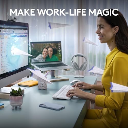 Signature Slim K950 Wireless Keyboard, Sleek Design, Switch Typing Between Devices, Quiet Typing, Bluetooth, Multi-Os, Windows, Mac, Chrome - Off-White
