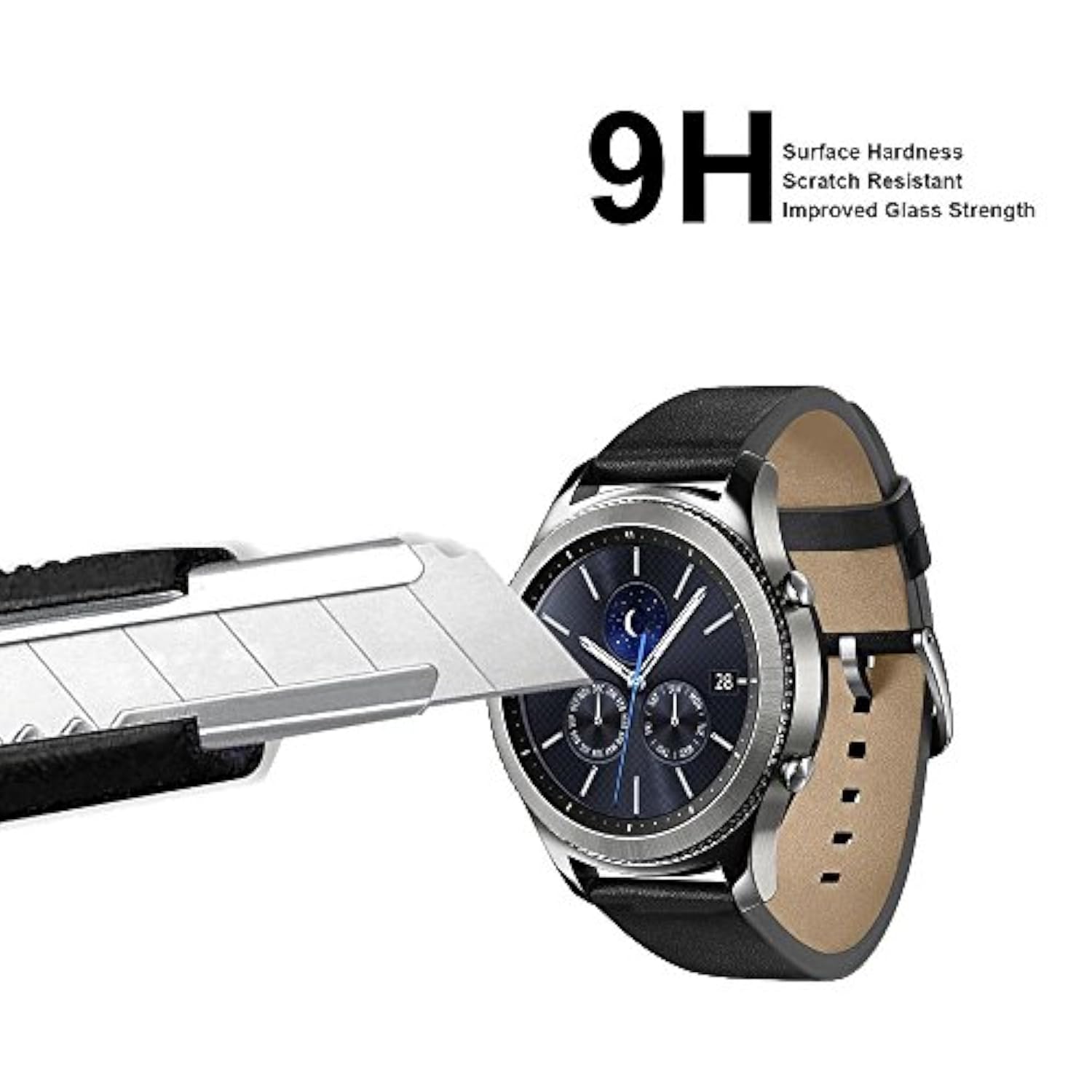 (3 Pack) Designed For Samsung Galaxy Watch 4 Classic (46Mm) / Galaxy Watch (46Mm) Tempered Glass Screen Protector, Anti Scratch, Bubble Free