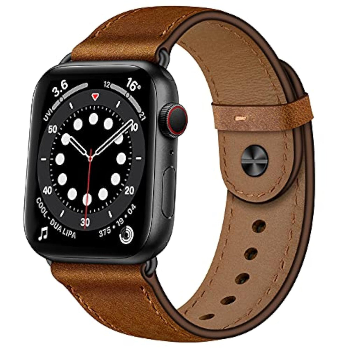 Genuine Leather Apple Watch Band 42-49mm Retro Brown Black for All Series