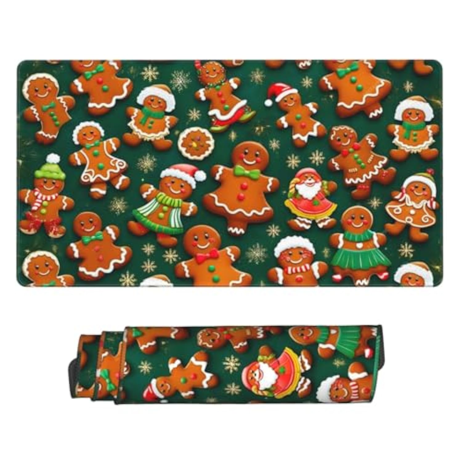 Non-Slip Waterproof Rubber Large Mouse Pad Overlock,Perfect For Home, Office, Or Gaming Setups? 29.5 X 15.8 Inches (Ginger Bread Man)