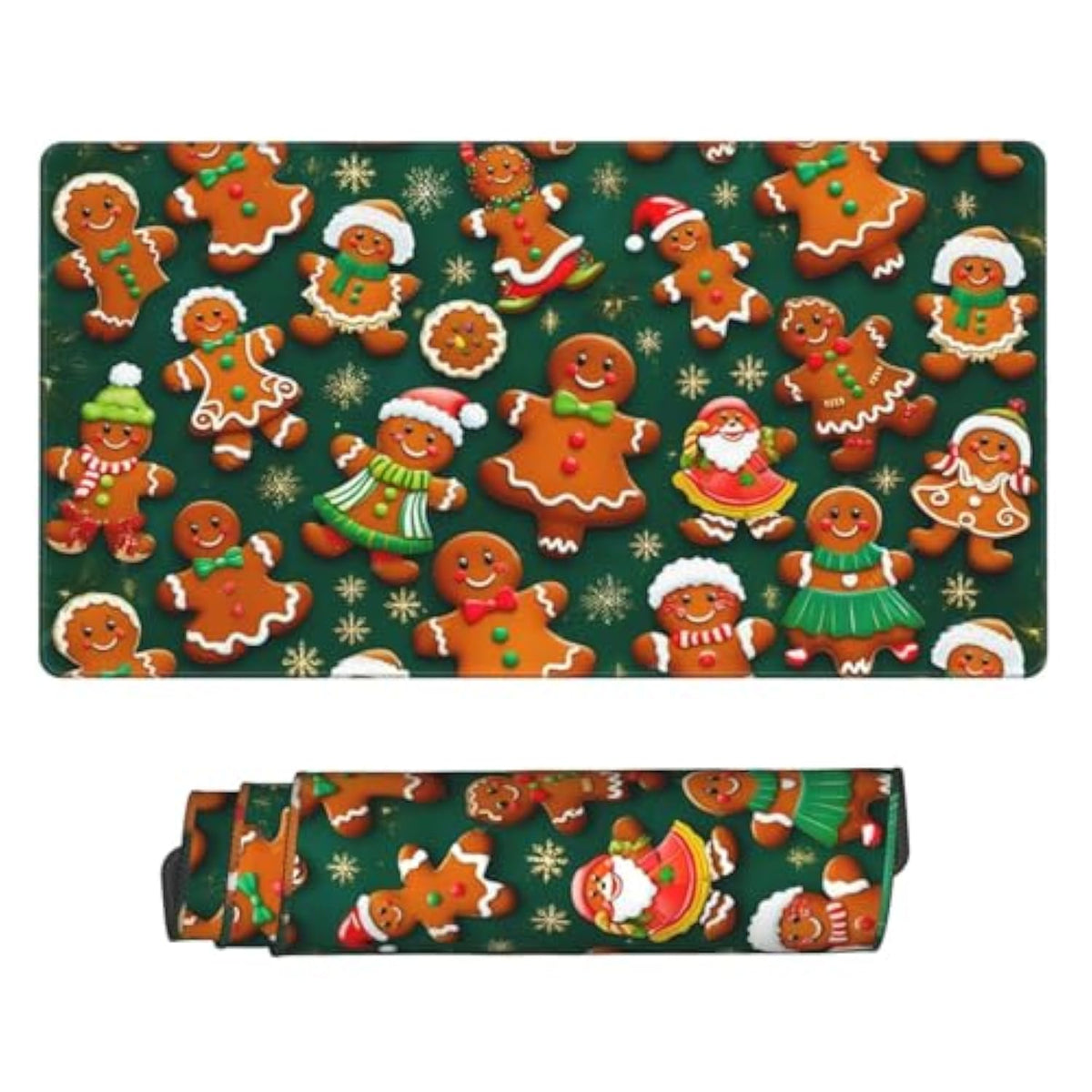 Non-Slip Waterproof Rubber Large Mouse Pad Overlock,Perfect For Home, Office, Or Gaming Setups? 29.5 X 15.8 Inches (Ginger Bread Man)