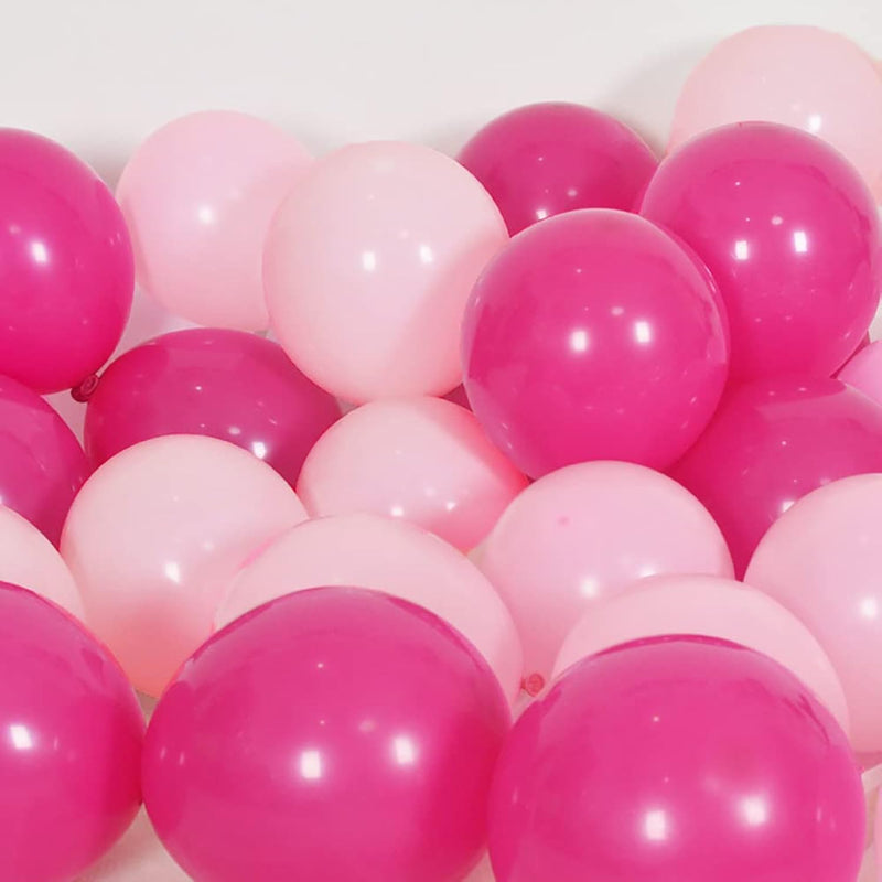 Pink Party Balloons 100 Pack 12 Inch Hot Pink And Light Pink Latex Bal