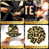 We Appreciate You Party Decorations Black Gold Thank You For All You Do Banner Honeycomb Centerpieces Hanging Swirls For Office Employee Staff Appreciation Gifts Pastor Teacher Party Boss Day Decor