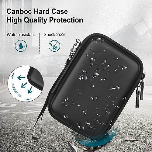 Carrying Case For Memoking/Ponek/Phomemo/Omezizy/Memoqueen T02 Mini Printer Sticker Printer, T02 Portable Thermal Printer Box For Thermal Paper, Usb Cable, Black (Case Only)