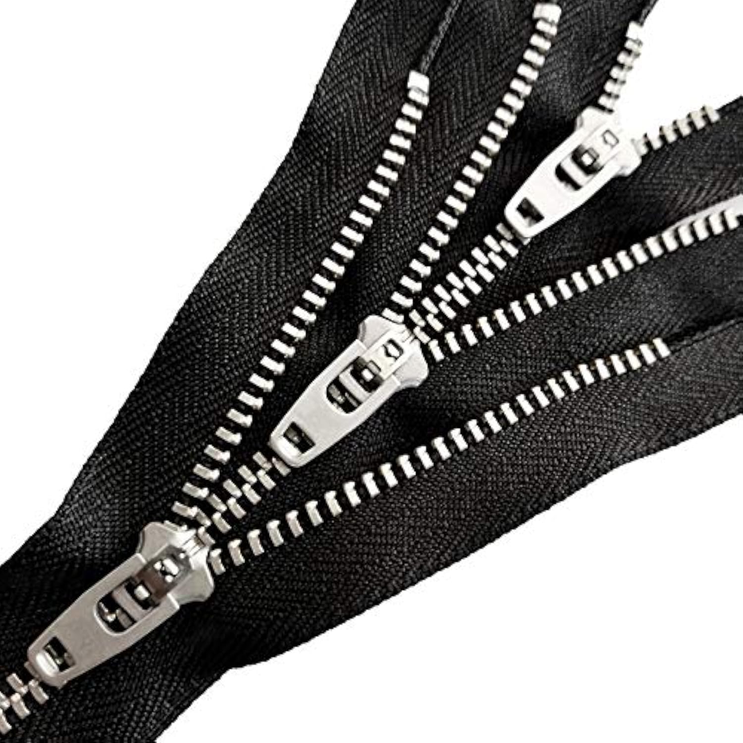 Metal Jeans Zipper #5 | Silver Colored Metal Teeth | 5 Pcs/Pack (5 Inc