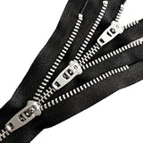 Metal Jeans Zipper #5 | Silver Colored Metal Teeth | 5 Pcs/Pack (5 Inc